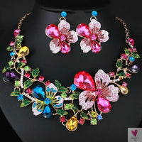 Fashion Crystal Rhinestone Jewelry Sets - Necklace and Earring Sets for Women and Girls