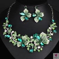 Fashion Crystal Rhinestone Jewelry Sets - Necklace and Earring Sets for Women and Girls