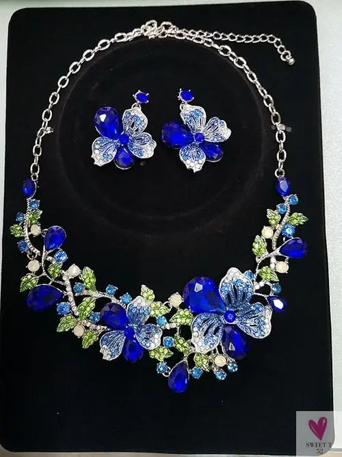 Fashion Crystal Rhinestone Jewelry Sets - Necklace and Earring Sets for Women and Girls