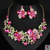 Fashion Crystal Rhinestone Jewelry Sets - Necklace and Earring Sets for Women and Girls