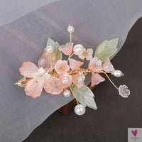Flower Hair Clips For Women and Girls - Chinese Hanfu Hair Accessories - Rhinestone, Pearl Hairpins