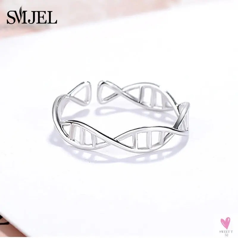 Geometric Circle - Open Adjustable Rings For Women & Girls - Micro Pave, Feather, Leaves, Wave, Cat, Femme Finger Rings