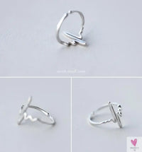 Geometric Circle - Open Adjustable Rings For Women & Girls - Micro Pave, Feather, Leaves, Wave, Cat, Femme Finger Rings