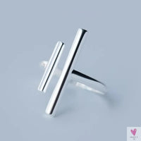 Geometric Circle - Open Adjustable Rings For Women & Girls - Micro Pave, Feather, Leaves, Wave, Cat, Femme Finger Rings