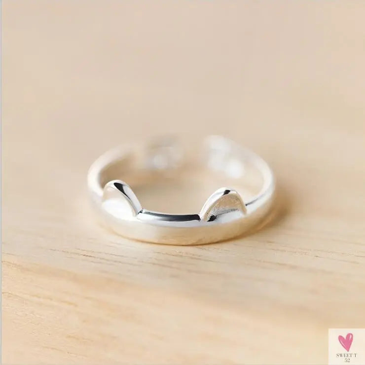 Geometric Circle - Open Adjustable Rings For Women & Girls - Micro Pave, Feather, Leaves, Wave, Cat, Femme Finger Rings