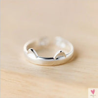 Geometric Circle - Open Adjustable Rings For Women & Girls - Micro Pave, Feather, Leaves, Wave, Cat, Femme Finger Rings