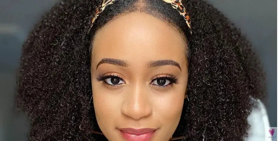 Glueless Kinky Curly Silk Headband Wigs for Women and Girls - Brazilian Remy Human Hair, 10 to 24 Inches, 150%/180% - 200% Density