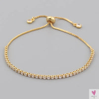 Gold Filled Baguette Cubic Zirconia Bracelet for Women and Girls - Rainbow Luxury jewelry - Tennis Style