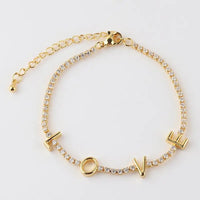 Gold Filled Baguette Cubic Zirconia Bracelet for Women and Girls - Rainbow Luxury jewelry - Tennis Style