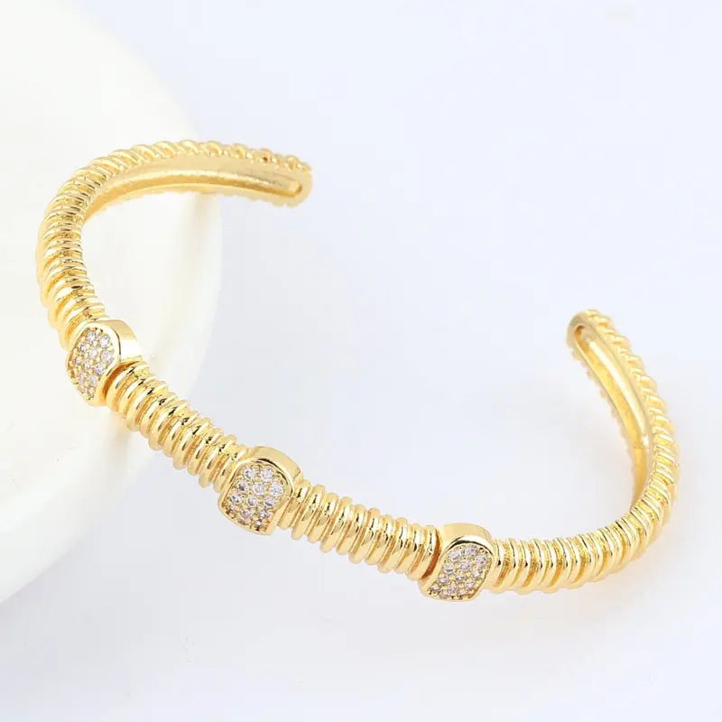 Gold Filled Baguette Cubic Zirconia Bracelet for Women and Girls - Rainbow Luxury jewelry - Tennis Style