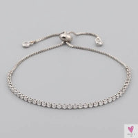 Gold Filled Baguette Cubic Zirconia Bracelet for Women and Girls - Rainbow Luxury jewelry - Tennis Style