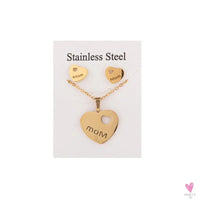 Gold Pendant Necklace and Earring Set for Women & Girls in Multiple Designs and Patterns