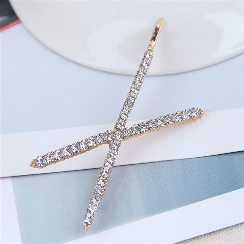Luxury Crystal Hair Pin/Clip Sets for Women and Girls - 1 to 3 Pieces in Gold or Silver