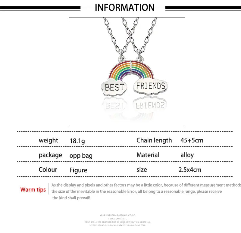 Best Friend Pendant Necklace - Big Sis, Middle Sis and Little Sis - Girls