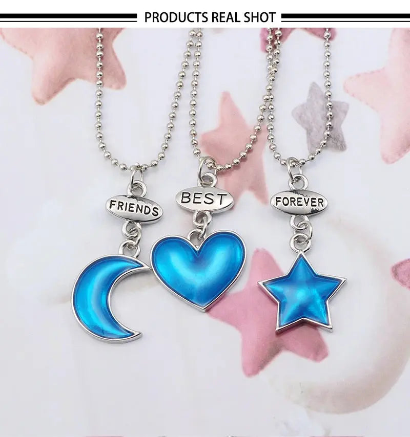 Best Friend Pendant Necklace - Big Sis, Middle Sis and Little Sis - Girls