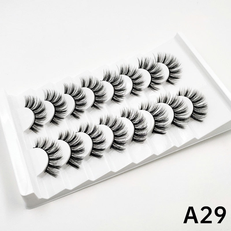 8 Pair 3D Artificial (Natural Looking) Long Eyelashes for Women and Girls