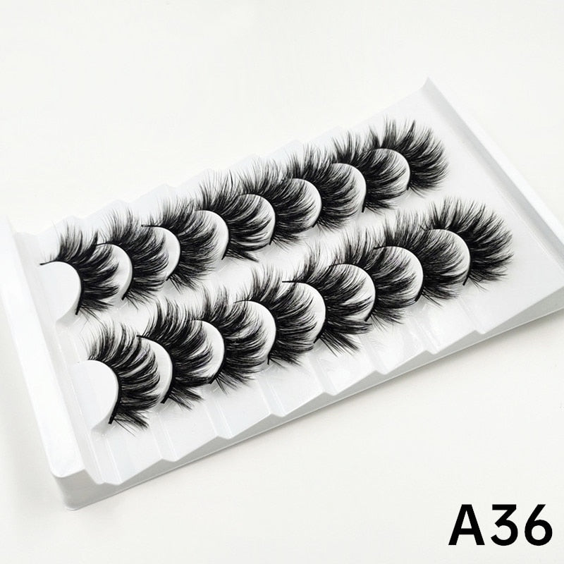 8 Pair 3D Artificial (Natural Looking) Long Eyelashes for Women and Girls