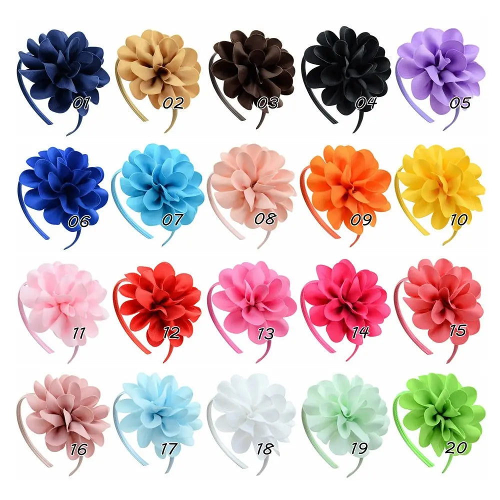 Colorful Big Ribbon Flower Hair Band/Bow for Girls, Teens and Tweens