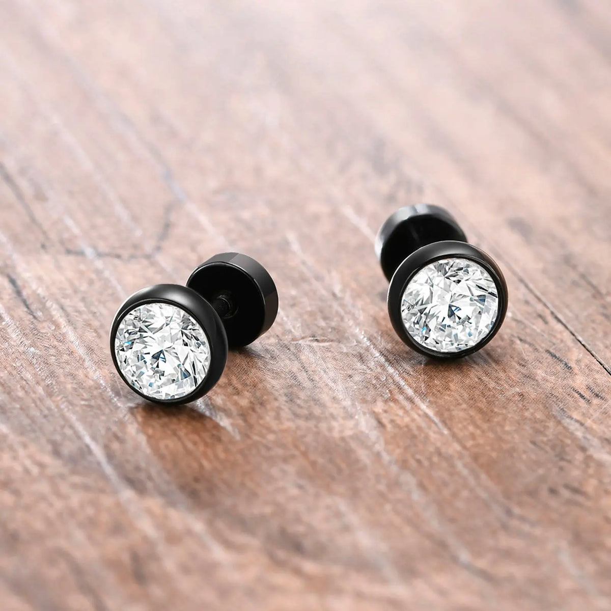 Stud Earrings in Stainless Steel for Men and Women - Hip Hop Earrings