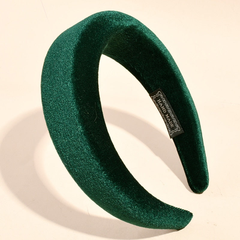 Thick Wide Velvet Headbands for Women - Soft and Adjustable