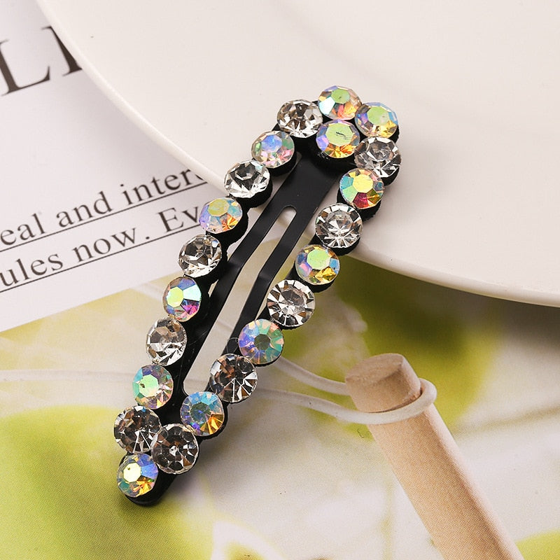 Pearl Hair Clips for Women and Girls - Heart Shape, Crystal Hair Accessories