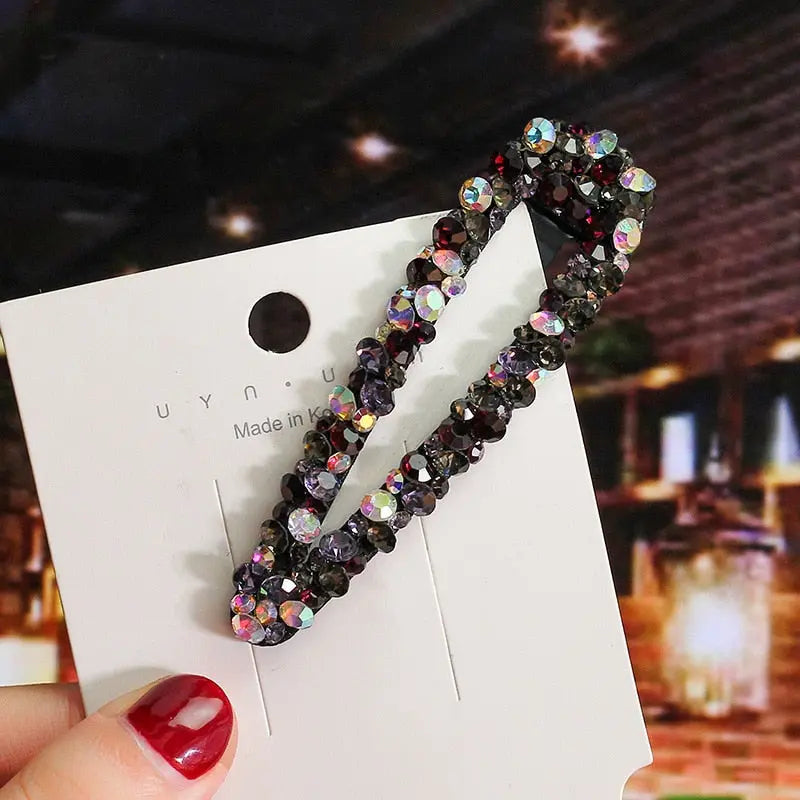 Pearl Hair Clips for Women and Girls - Heart Shape, Crystal Hair Accessories