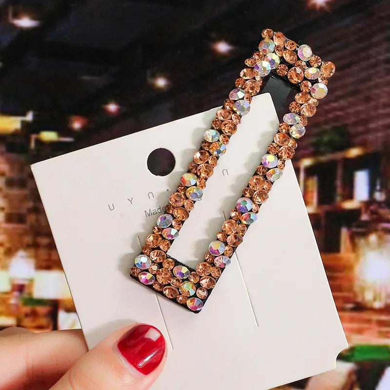 Pearl Hair Clips for Women and Girls - Heart Shape, Crystal Hair Accessories