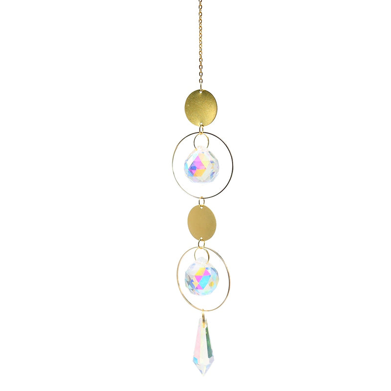 Prism Suncatcher, Hanging Window Crystals - Rainbow Light Catcher, Crystal Sun, 50mm