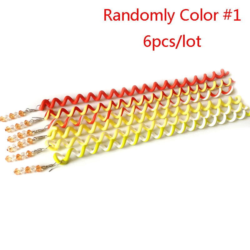 Rainbow Color Hair Braid Accessory for Girls - Curlers - in 6 Pieces
