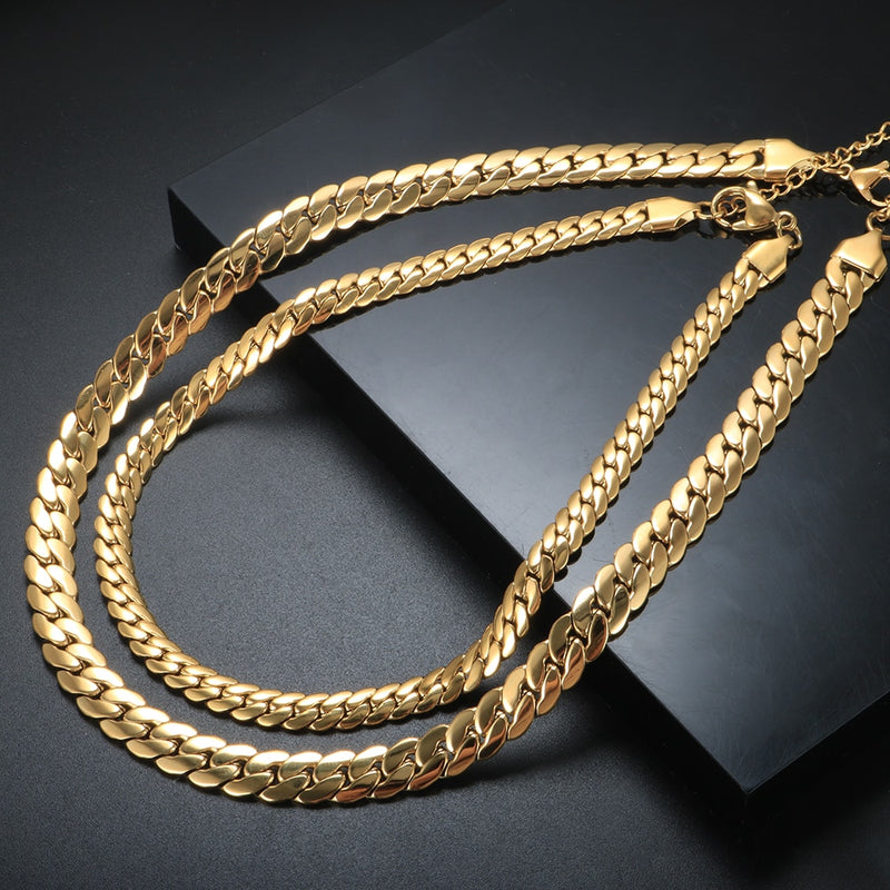 Women's Choker Style Necklace, Dangle Earrings and Bracelet Set in Gold