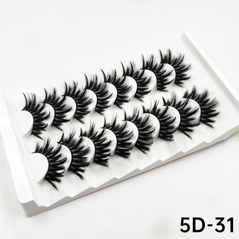 8 Pair 3D Artificial (Natural Looking) Long Eyelashes for Women and Girls