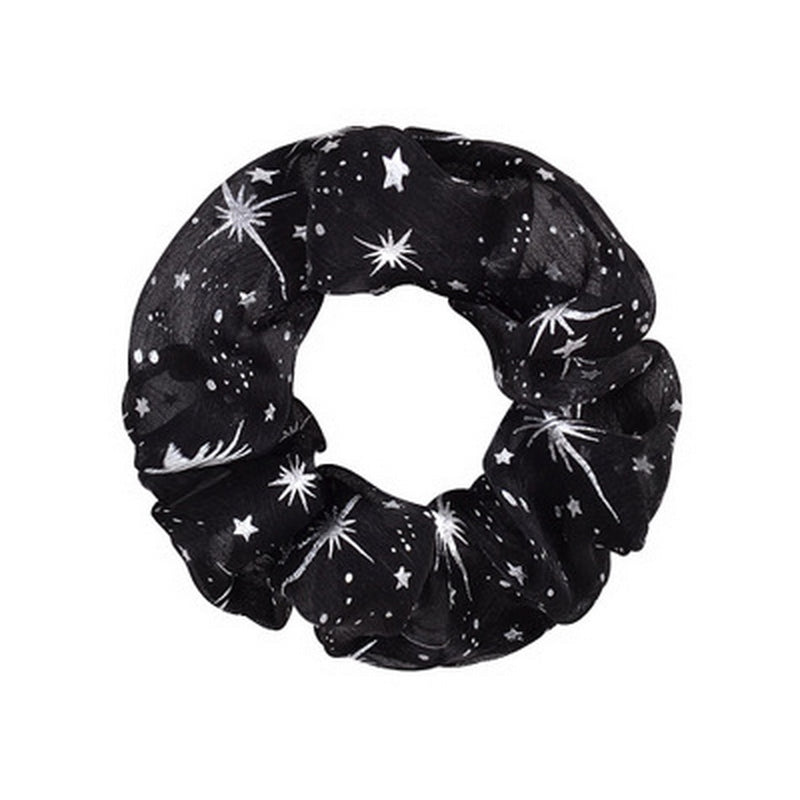 Big Chiffon Shiny Star Designs - Scrunches and Ponytail Holders for Women & Girls