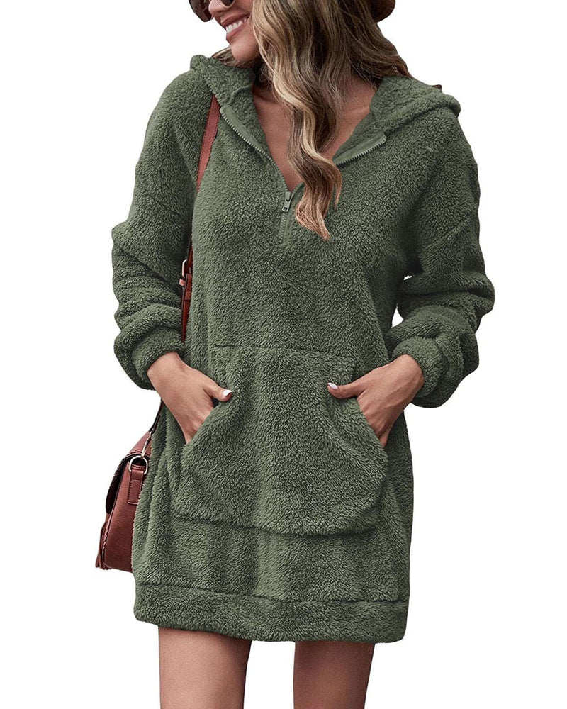 Women's Oversized Hoodies, Long Sleeve Sweatshirts, Casual Wear, Solid Colors, Loose Fit, Zipper Pullovers
