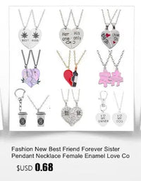 Best Friend Pendant Necklace - Big Sis, Middle Sis and Little Sis - Girls