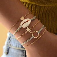 Shell Bracelets in Chain Link style (Lobster Clasp) for Women and Girls
