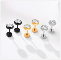 Stud Earrings in Stainless Steel for Men and Women - Hip Hop Earrings