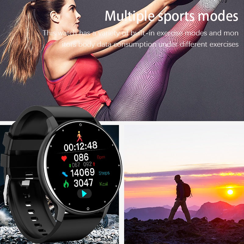 Sports Smart Watch for Men/Women, Fitness Tracker, Sleep Tracker, Heart Rate, Blood Pressure, Alarm & More