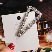 Pearl Hair Clips for Women and Girls - Heart Shape, Crystal Hair Accessories