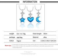 Best Friend Pendant Necklace - Big Sis, Middle Sis and Little Sis - Girls