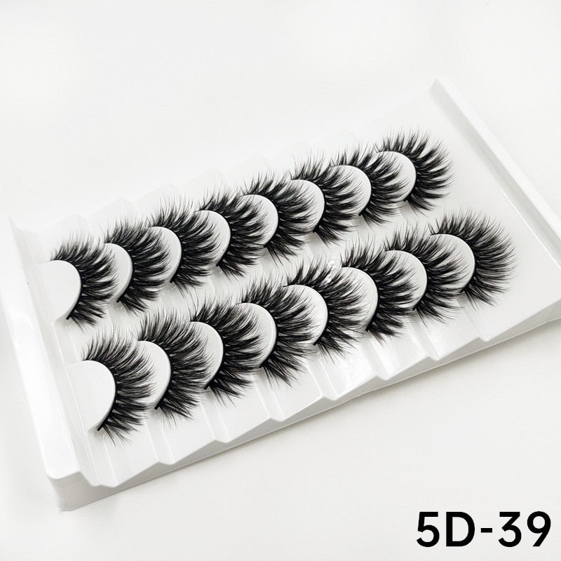 8 Pair 3D Artificial (Natural Looking) Long Eyelashes for Women and Girls