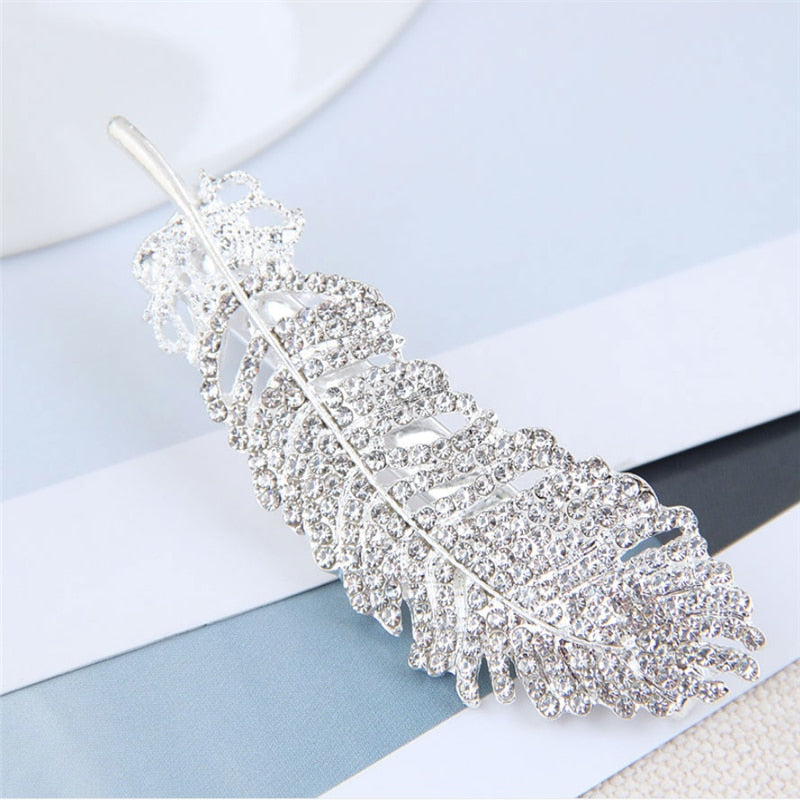 Luxury Crystal Hair Pin/Clip Sets for Women and Girls - 1 to 3 Pieces in Gold or Silver