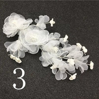 White Flower Combs for Women and Girls - Elegant Fashionable Hair Combs in Lace