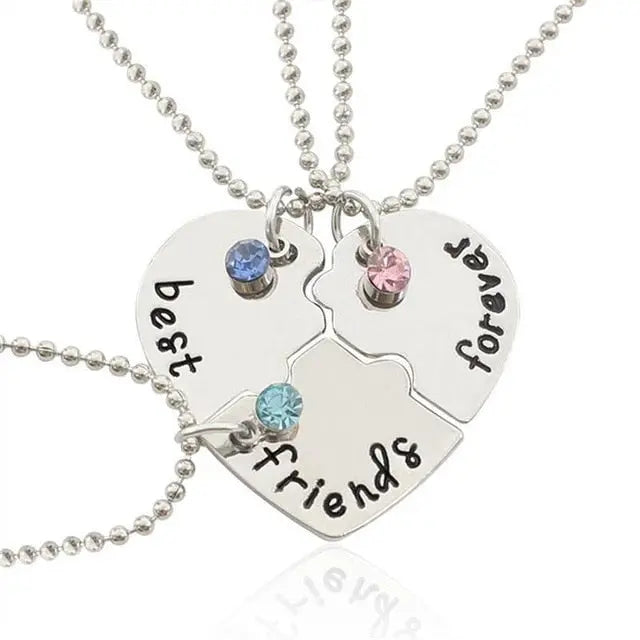 Best Friend Pendant Necklace - Big Sis, Middle Sis and Little Sis - Girls