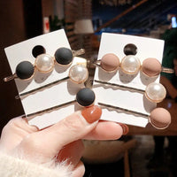 HAIR CLIPS for Women and Girls - Pearl, Flower and Geometric - 3 PIECE SETS