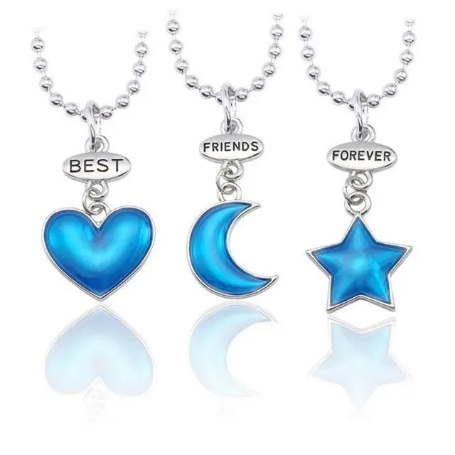 Best Friend Pendant Necklace - Big Sis, Middle Sis and Little Sis - Girls