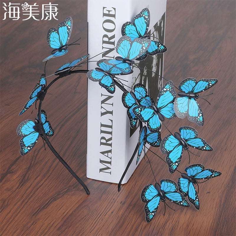 Handmade Butterfly Headband Hair Accessories for Women and Girls/Ladies Tea Show Hairband/Headpieces