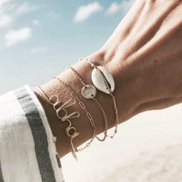 Shell Bracelets in Chain Link style (Lobster Clasp) for Women and Girls