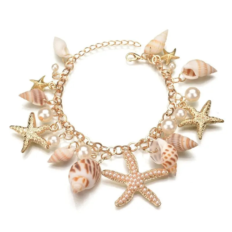 Shell Bracelets in Chain Link style (Lobster Clasp) for Women and Girls