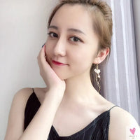 Handmade Long Acrylic Drop/Dangle Earrings for Women and Girls - All in White (Gold Plated)