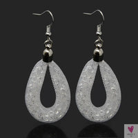 Handmade Shiny Crystal Dangle/Drop Earrings for Women and Girls in Montana, Light Purple, Fuchsia, White, etc.